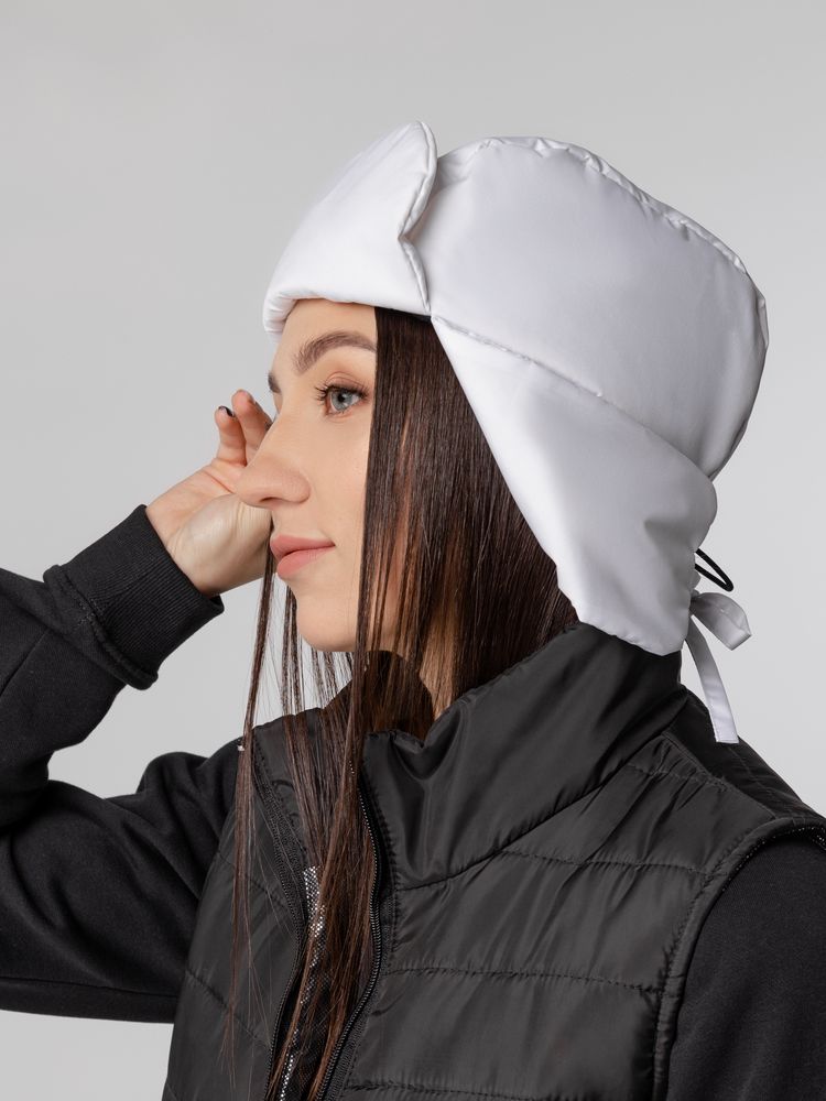 Шапка-ушанка Shelter, белая / Миниатюра WWW (1000)