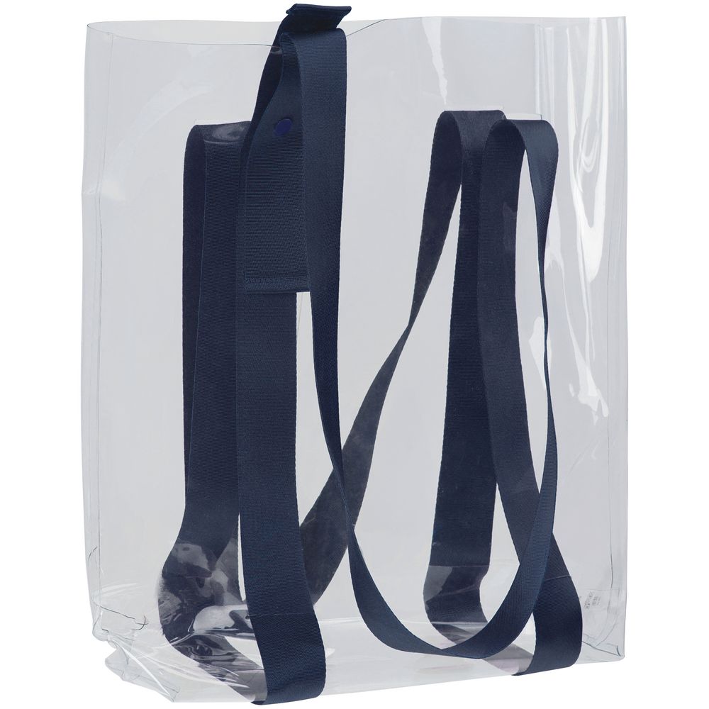 Шоппер Clear Fest, прозрачный с синими ручками / Миниатюра WWW (1000)