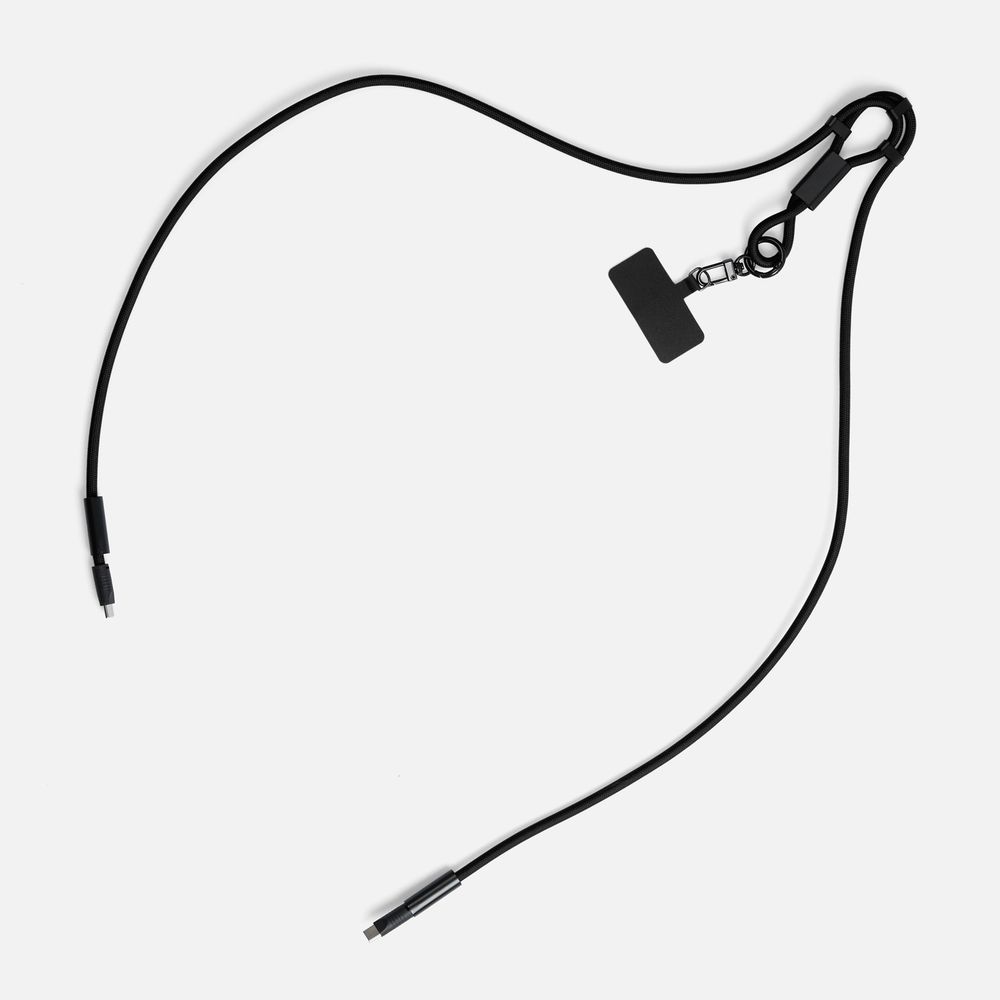 Кабель-ланьярд energyFlex Power Delivery 60 Вт, черный / Миниатюра WWW (1000)