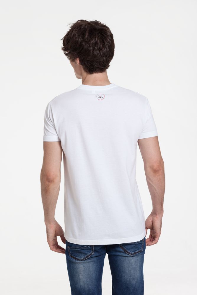 Футболка мужская приталенная «Прикоснуться словами», белая / Миниатюра WWW (1000)