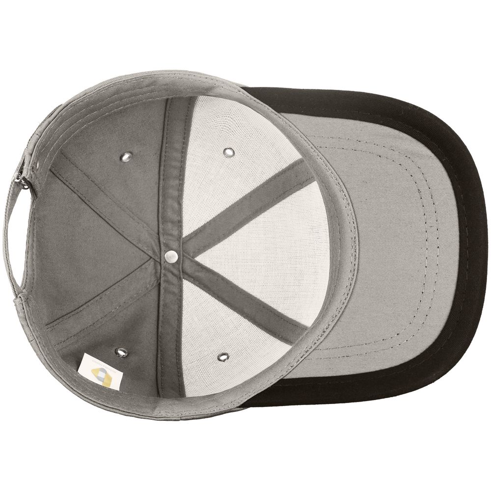 Бейсболка Bizbolka Honor, серая с черным кантом / Миниатюра WWW (1000)