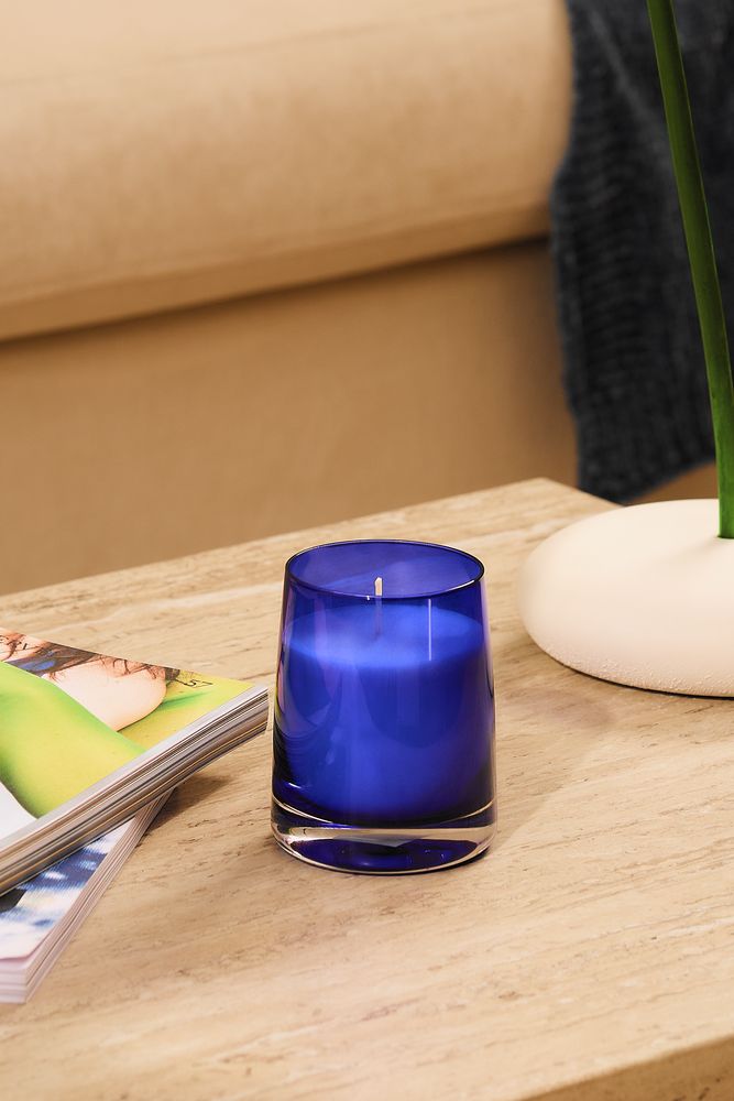 Ароматическая свеча Fragnola, пряная древесина и кардамон, темно-синяя / Миниатюра WWW (1000)