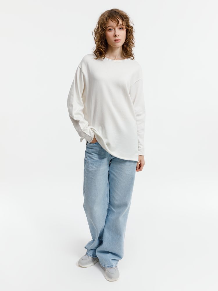 Лонгслив унисекс Siluetti Fuori, молочно-белый / Миниатюра WWW (1000)