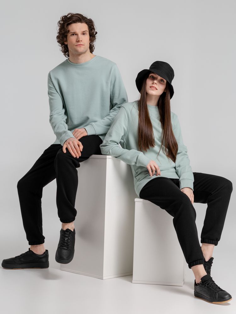 Свитшот унисекс BNC Organic, серо-зеленый / Миниатюра WWW (1000)