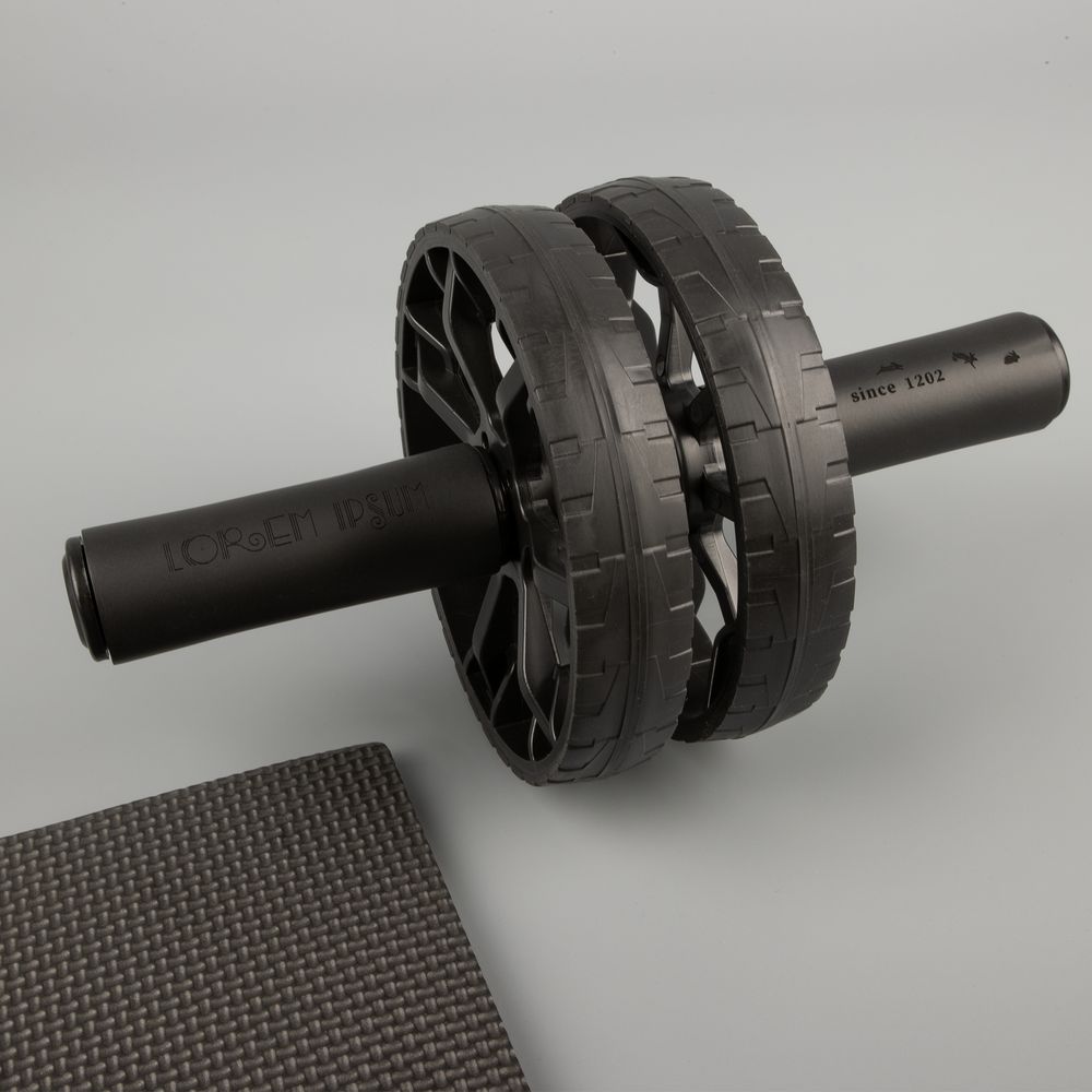 Ролик для пресса с ковриком Presswork, черный / Миниатюра нанесения (1000)