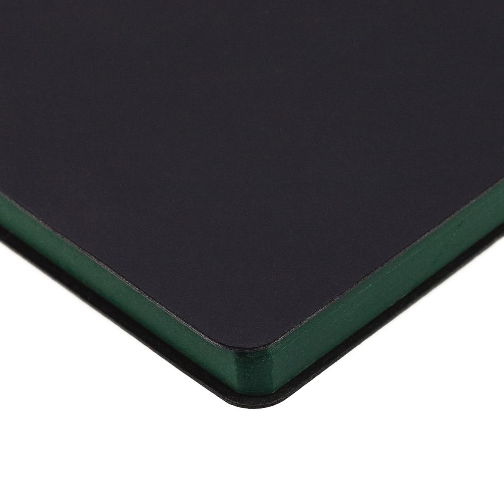 Ежедневник Bookmark, недатированный, черный с зеленым / Миниатюра WWW (1000)