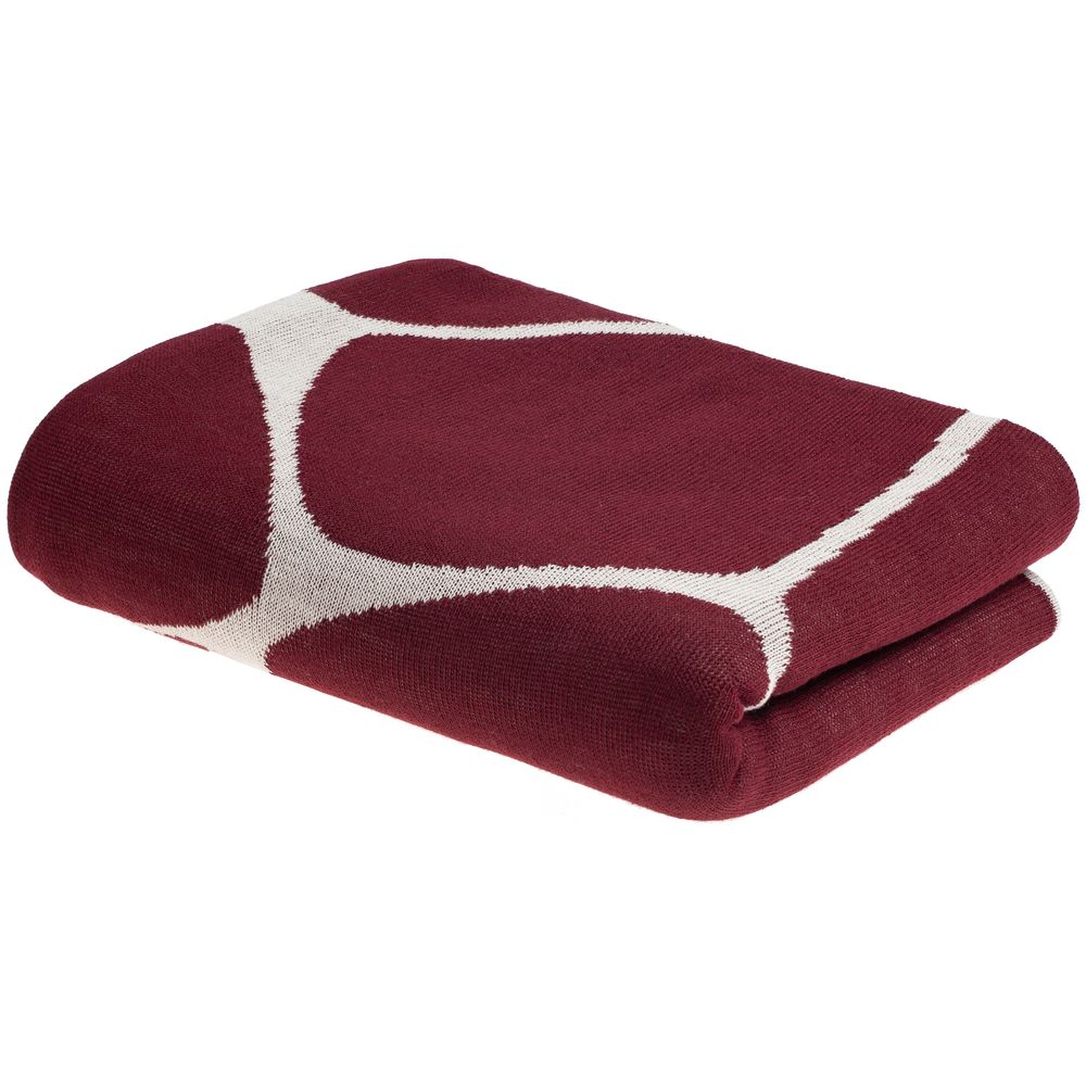 Плед Giraffe, бежевый с бордовым / Миниатюра WWW (1000)