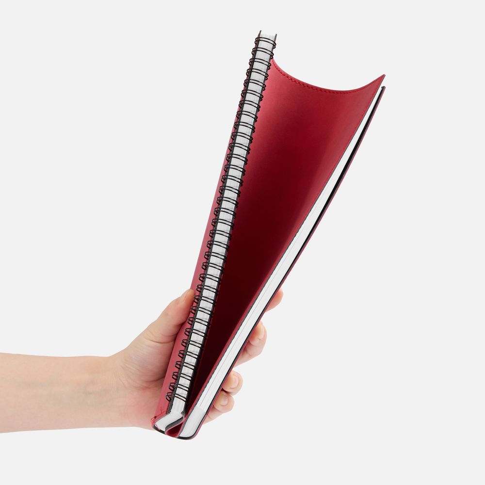 Ежедневник Notera Maxi, недатированный, красный / Миниатюра WWW (1000)