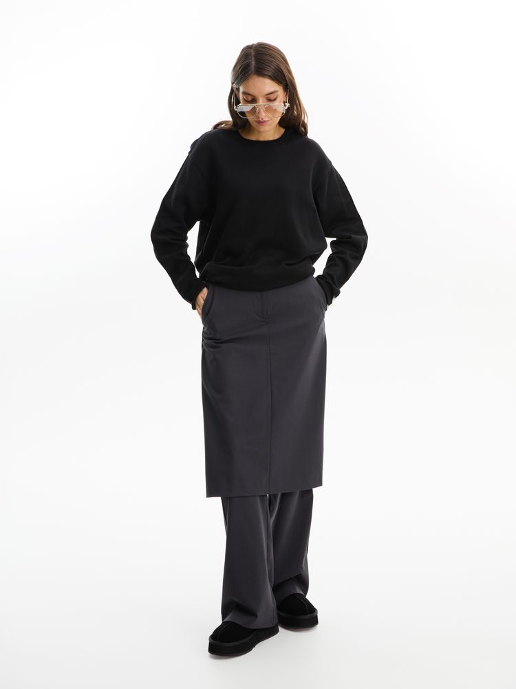 Лонгслив унисекс Siluetti Fuori, черный / Миниатюра WWW (1000)