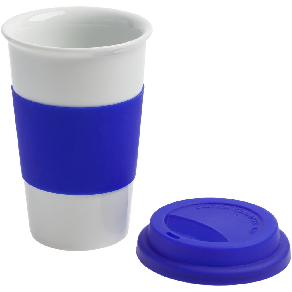 Стакан с крышкой FarFor, синяя / Миниатюра WWW (1000)