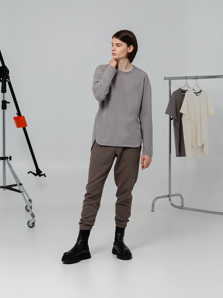 Футболка с длинным рукавом Kosmos 1.0, серая / Миниатюра WWW (1000)