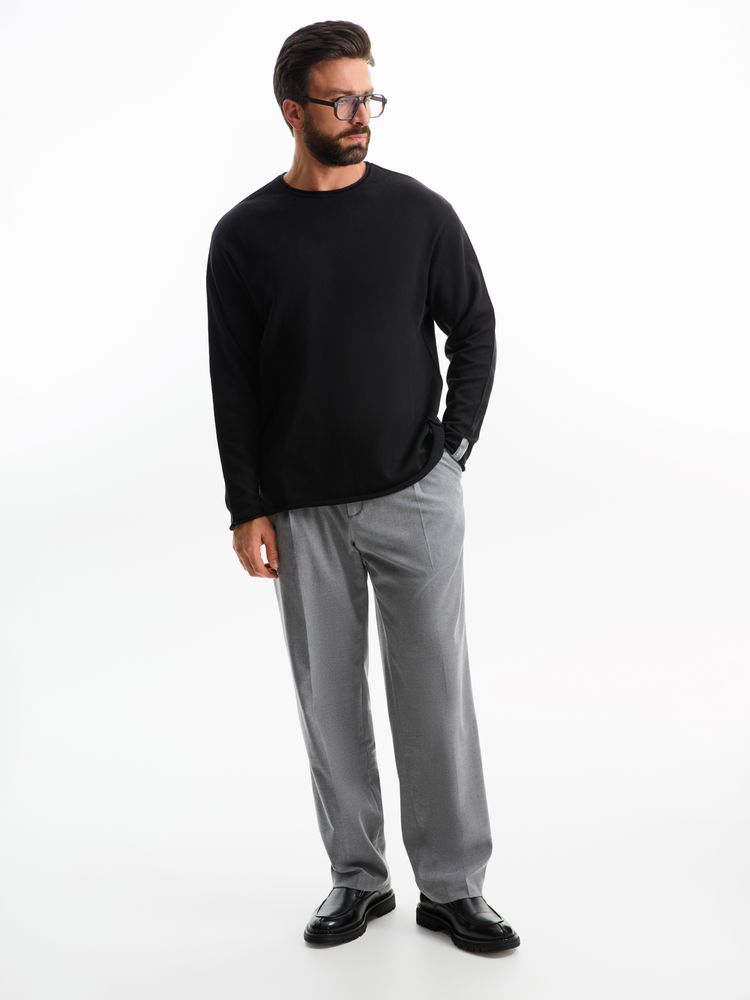 Лонгслив унисекс Siluetti Fuori, черный / Миниатюра WWW (1000)