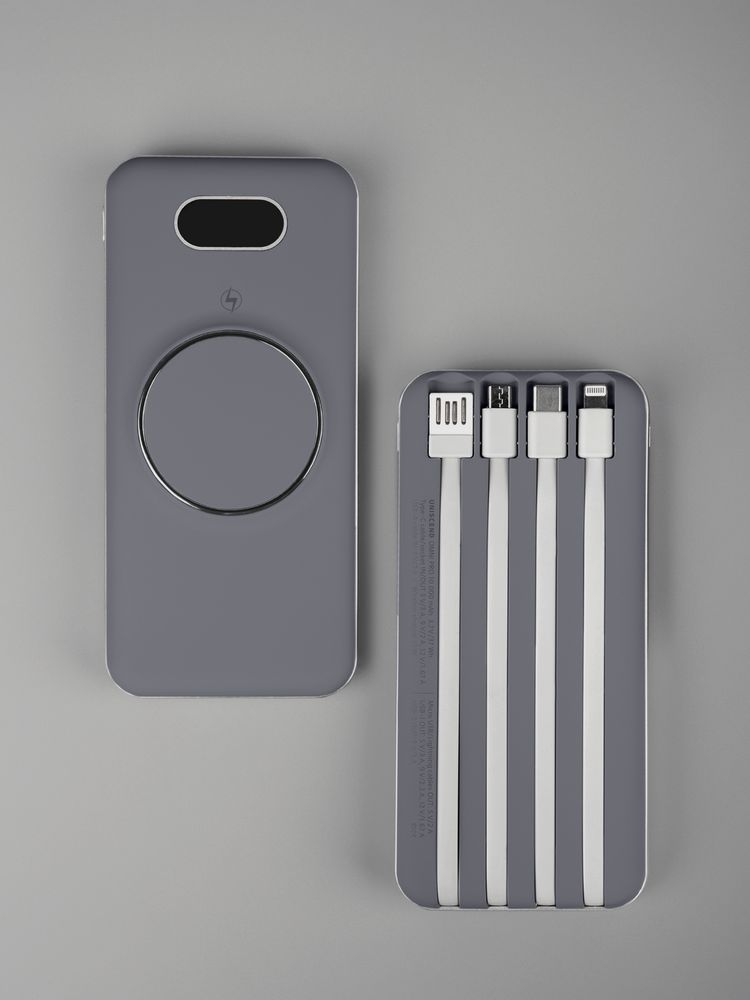 Внешний аккумулятор Omni Pro 10000 мАч, серый / Миниатюра WWW (1000)