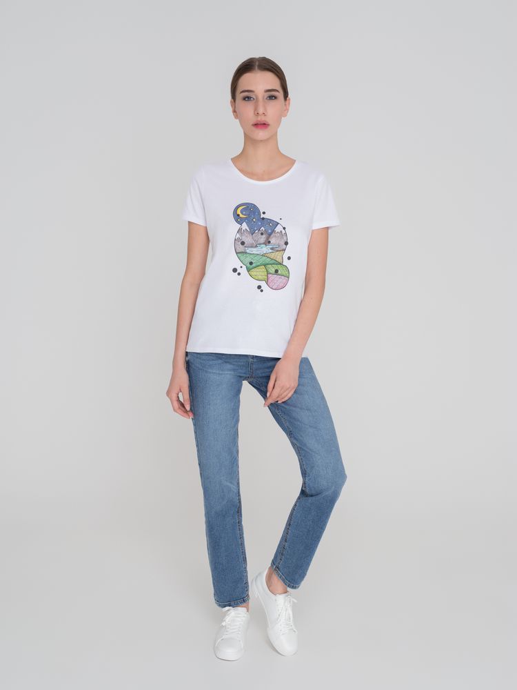 Футболка женская «Горы», белая / Миниатюра WWW (1000)