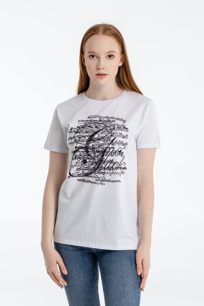 Футболка Not Gluck, белая / Миниатюра WWW (1000)