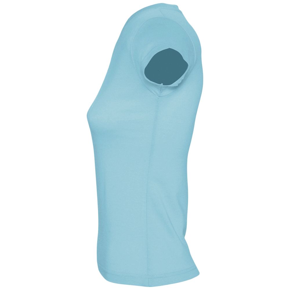 Футболка женская c V-образным вырезом Moon 150, бирюзовая / Миниатюра WWW (1000)