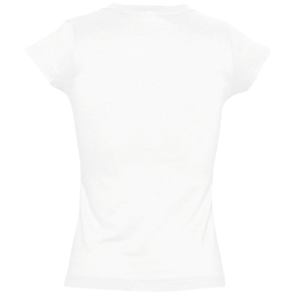 Футболка женская c V-образным вырезом Moon 150, белая / Миниатюра WWW (1000)