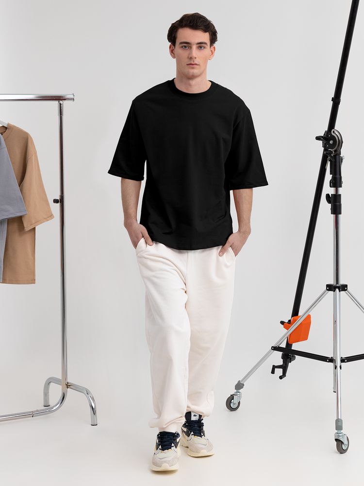 Футболка оверзайз унисекс Kosmos 2.0, черная / Миниатюра WWW (1000)