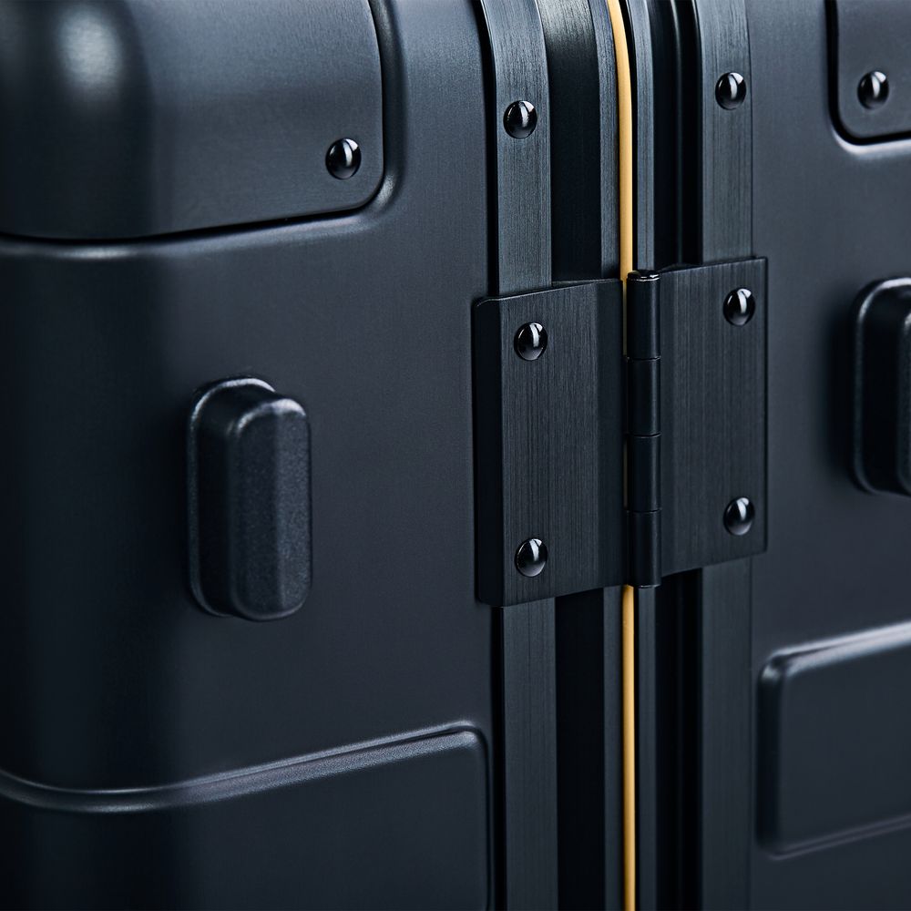 Чемодан Metal Luggage, черный / Миниатюра WWW (1000)