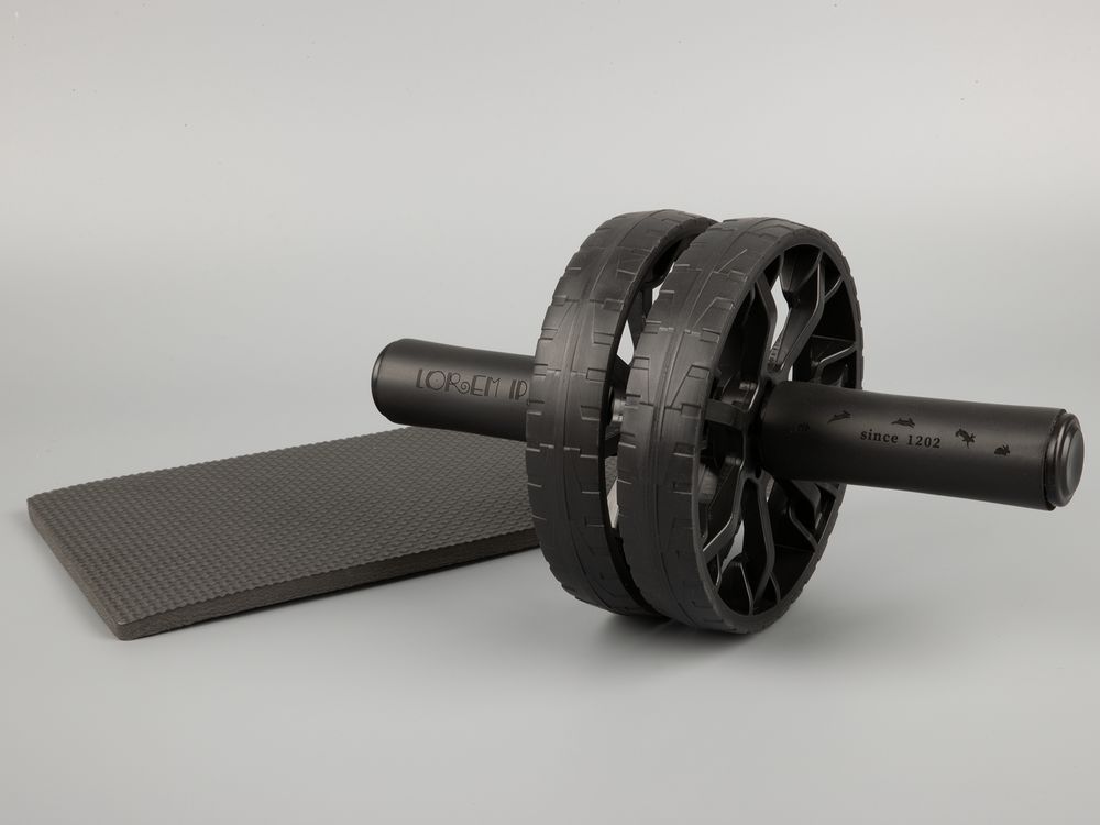 Ролик для пресса с ковриком Presswork, черный / Миниатюра нанесения (1000)