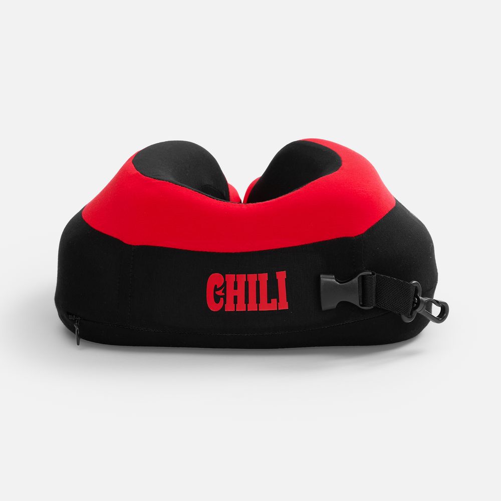 Дорожная подушка Piligrim, красная / Миниатюра нанесения (1000)