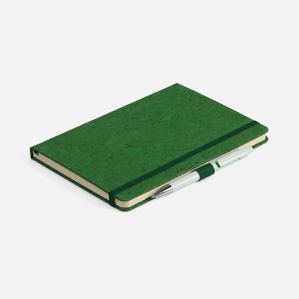 Блокнот Cork County, зеленый / Миниатюра WWW (1000)