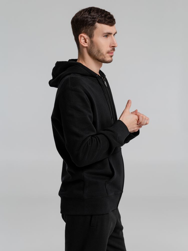 Толстовка с капюшоном на молнии унисекс King, черная / Миниатюра WWW (1000)