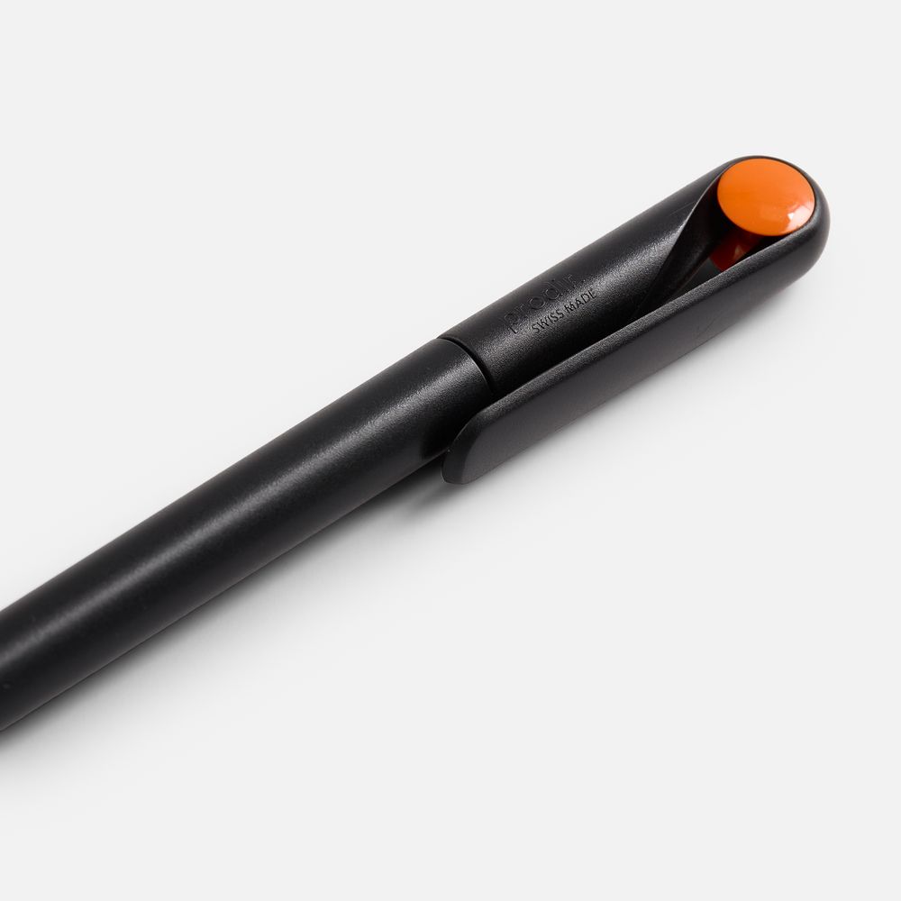 Ручка шариковая Prodir DS1 TMM Dot, черная с оранжевым / Миниатюра WWW (1000)
