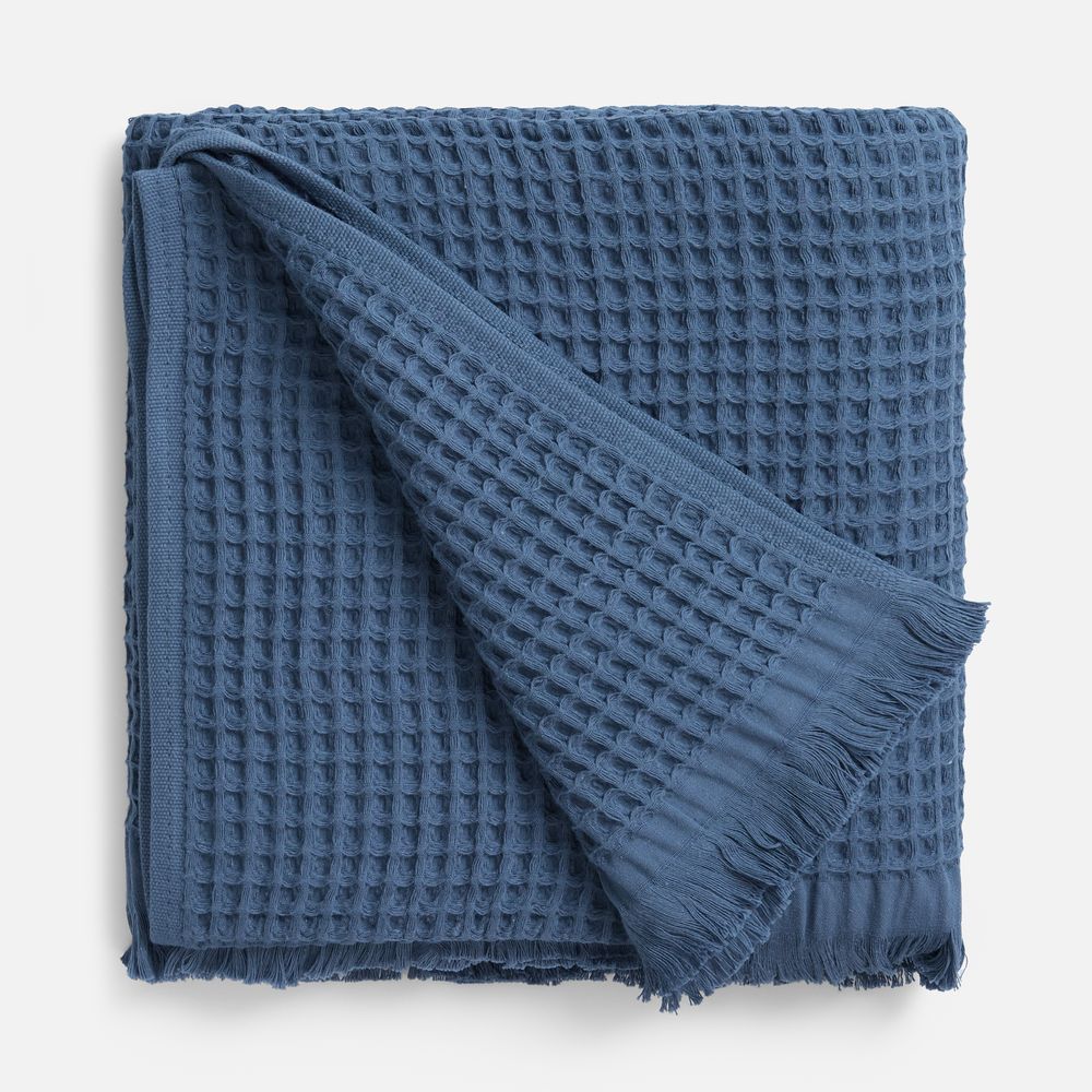 Плед вафельный Elenglect, темно-синий / Миниатюра WWW (1000)