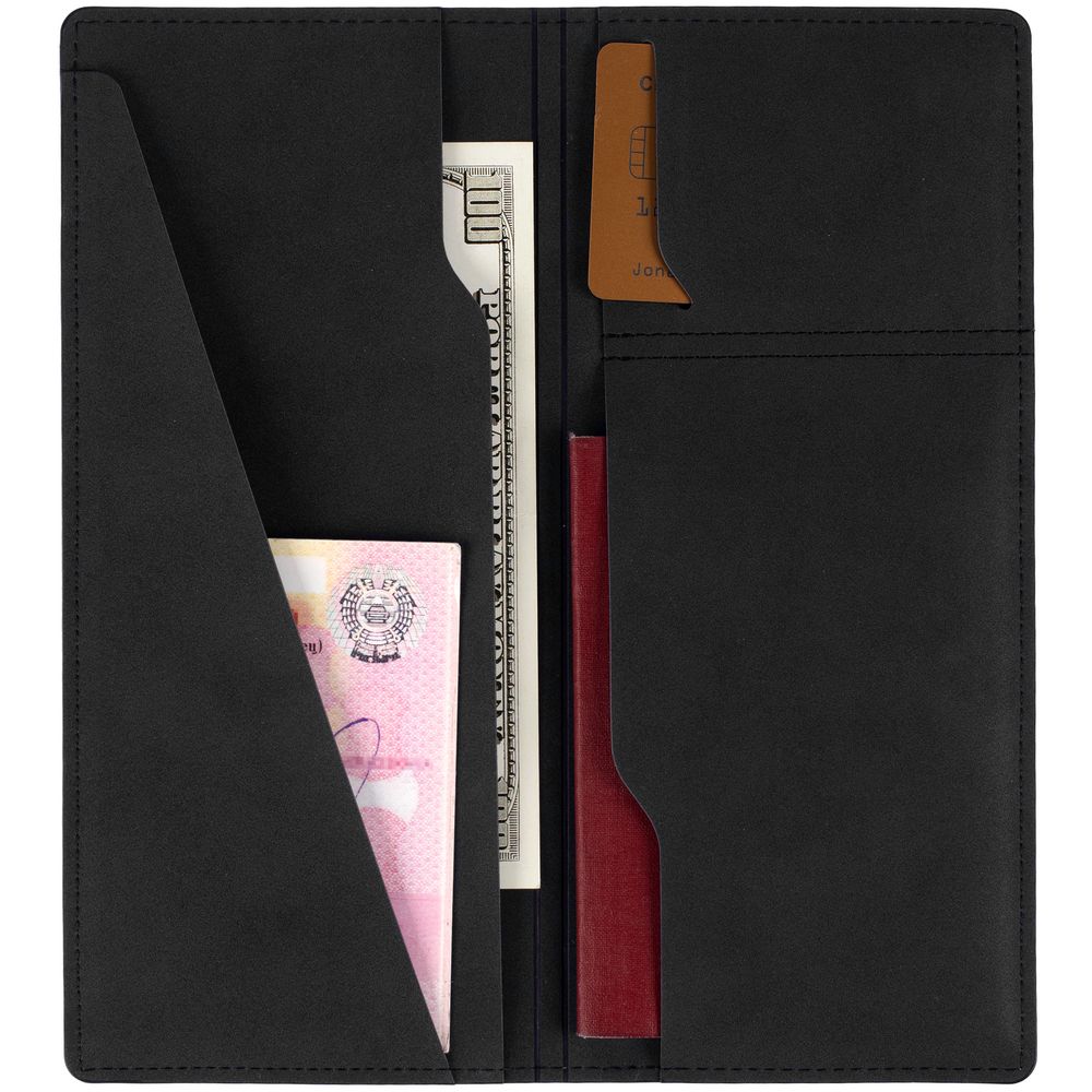 Дорожный органайзер Nubuk, черный / Миниатюра WWW (1000)