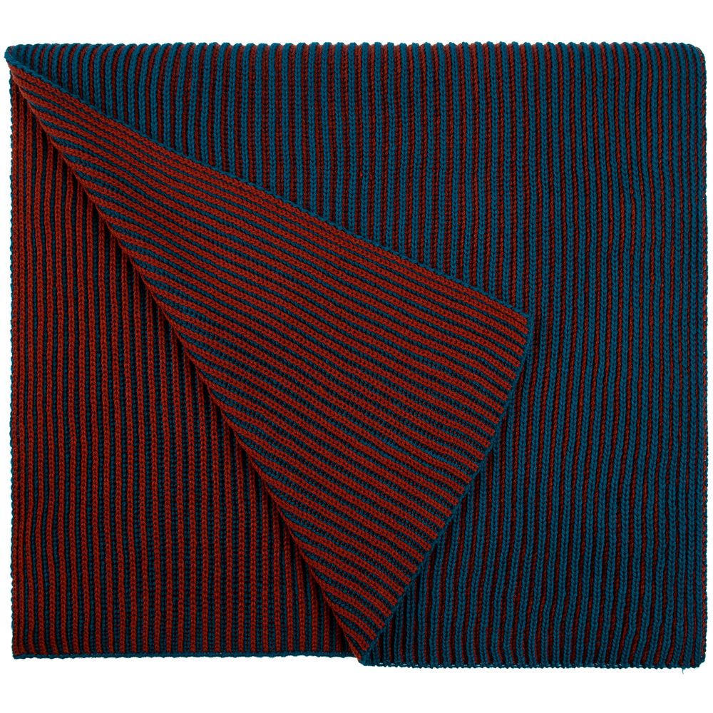 Шарф Nobilis, бирюзовый с терракотовым / Миниатюра WWW (1000)