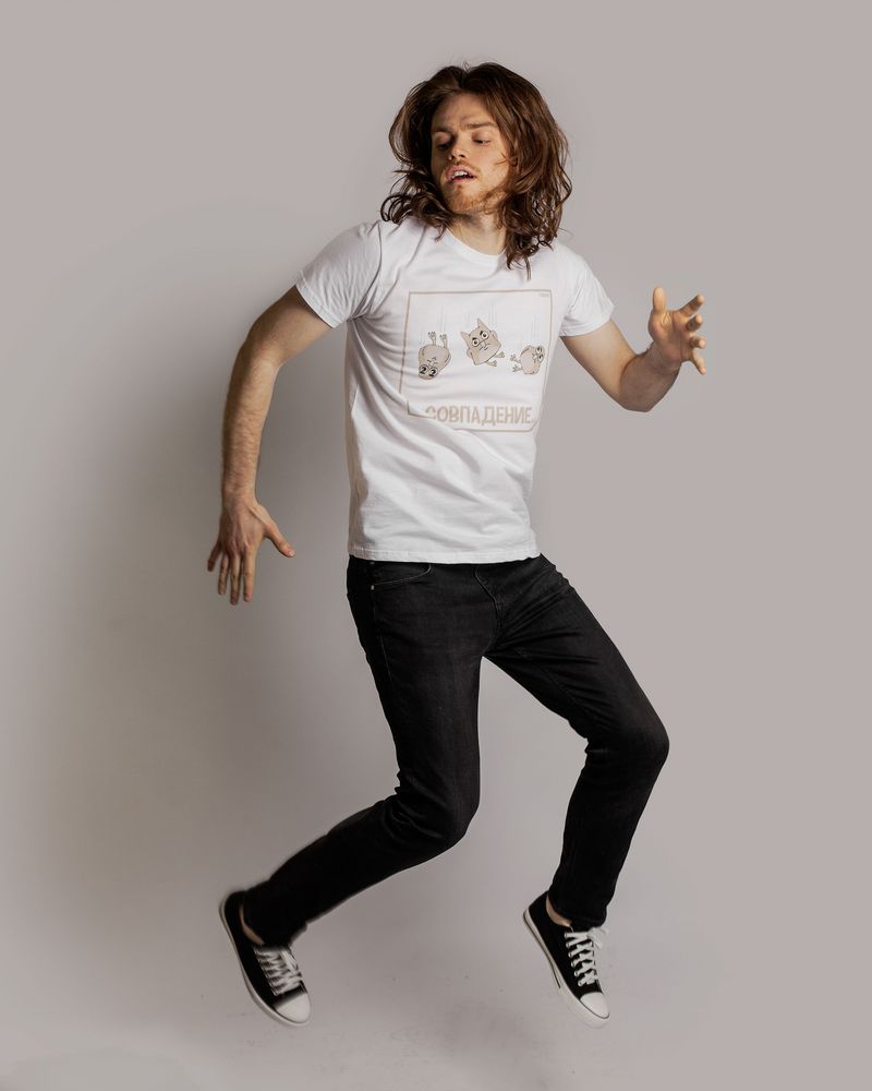 Футболка «Совпадение», белая / Миниатюра WWW (1000)