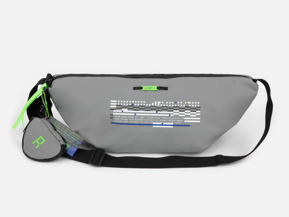 Сумка через плечо Altro, серая / Миниатюра нанесения (1000)