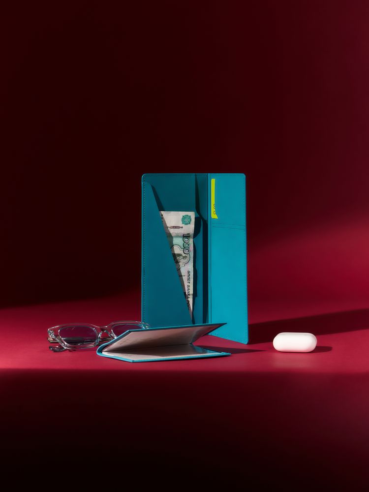 Дорожный органайзер Nubuk, бирюзовый / Миниатюра WWW (1000)