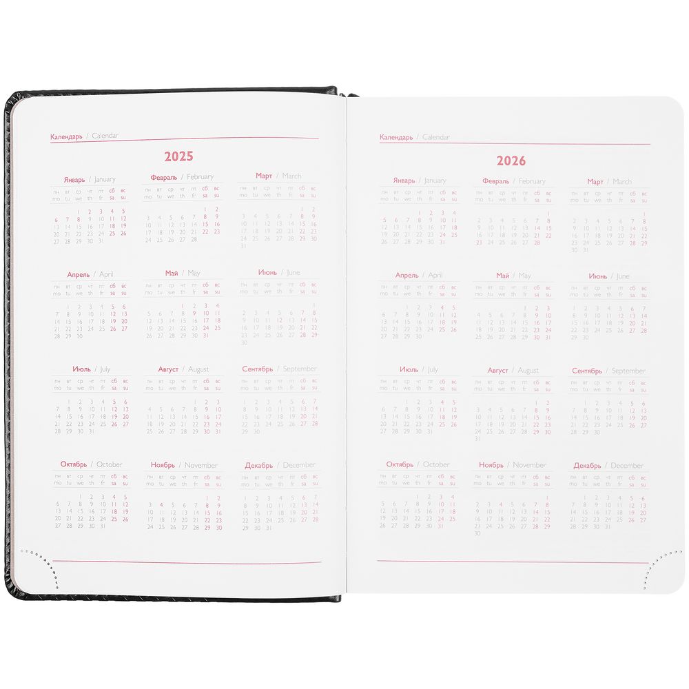 Ежедневник Faro, датированный, черный / Миниатюра WWW (1000)