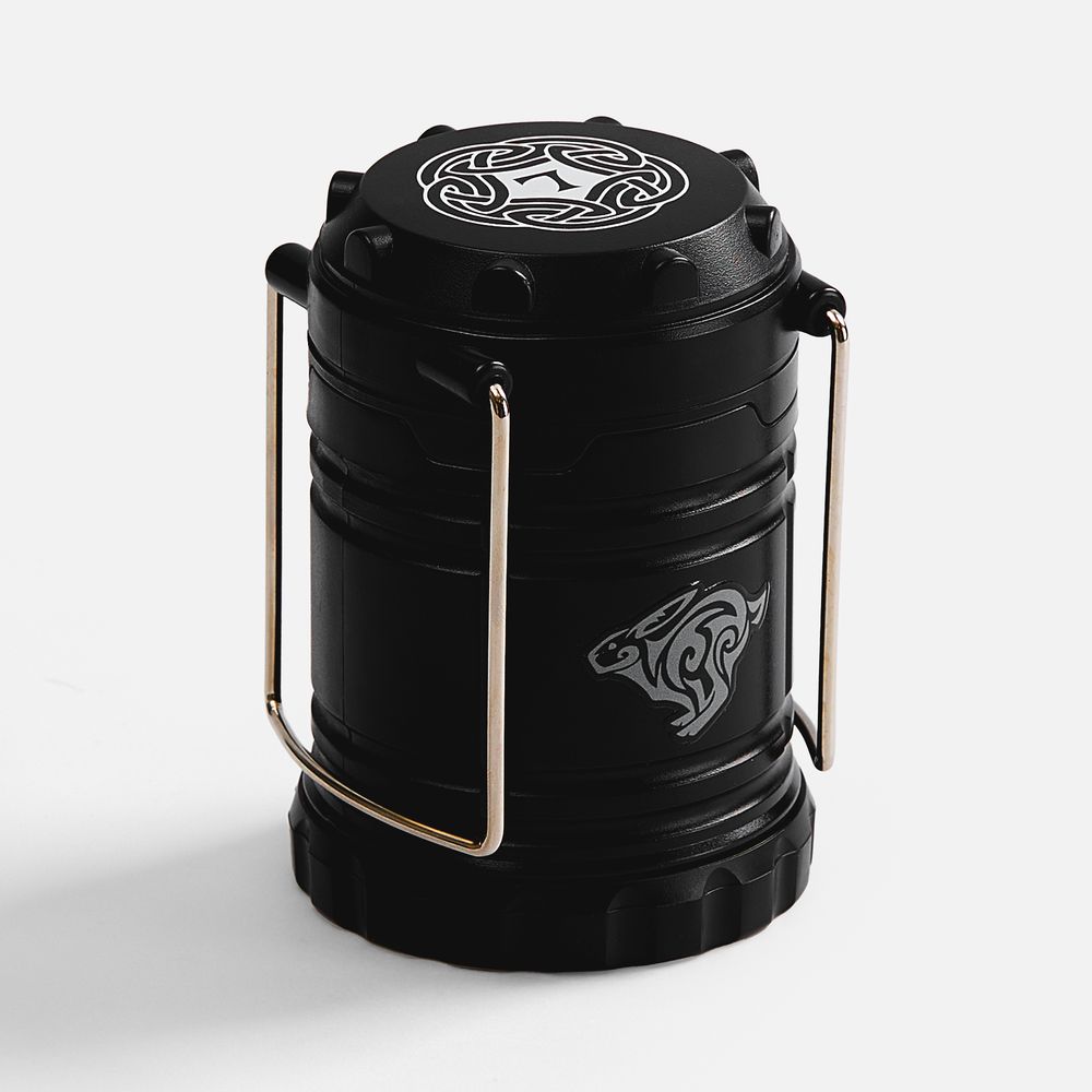 Кемпинговый фонарь с имитацией пламени Lindau Flame, черный / Миниатюра нанесения (1000)