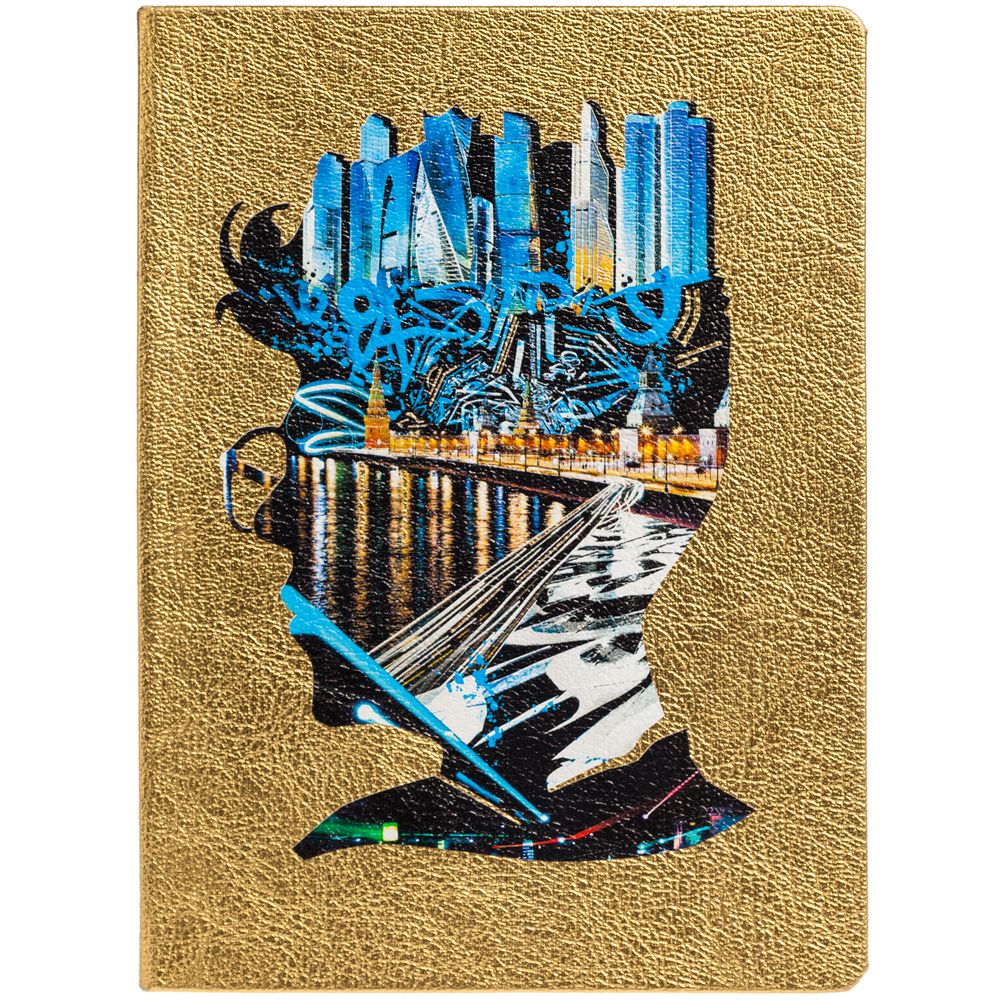 Блокнот Moscow Boy, золотистый / Миниатюра WWW (1000)