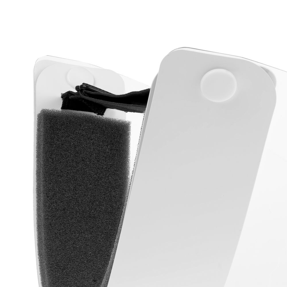 Прозрачный экран для лица Barrier, немедицинский, с белой лентой / Миниатюра WWW (1000)