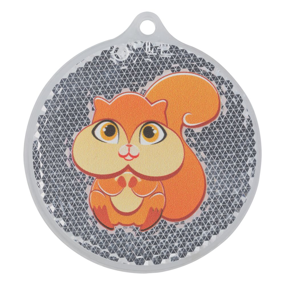 Пешеходный светоотражатель «Круг», оранжевый / Миниатюра нанесения (1000)