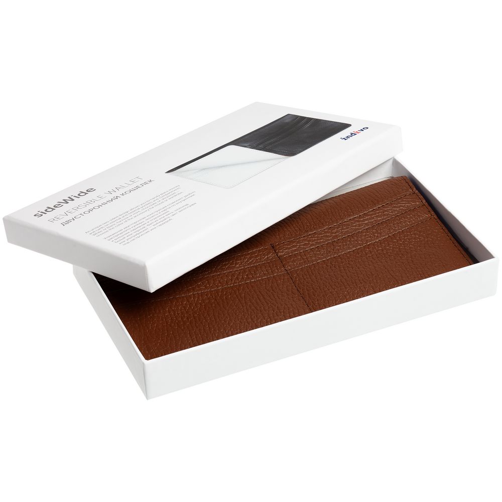 Кошелек sideWide, сине-коричневый / Миниатюра (упак) (1000)