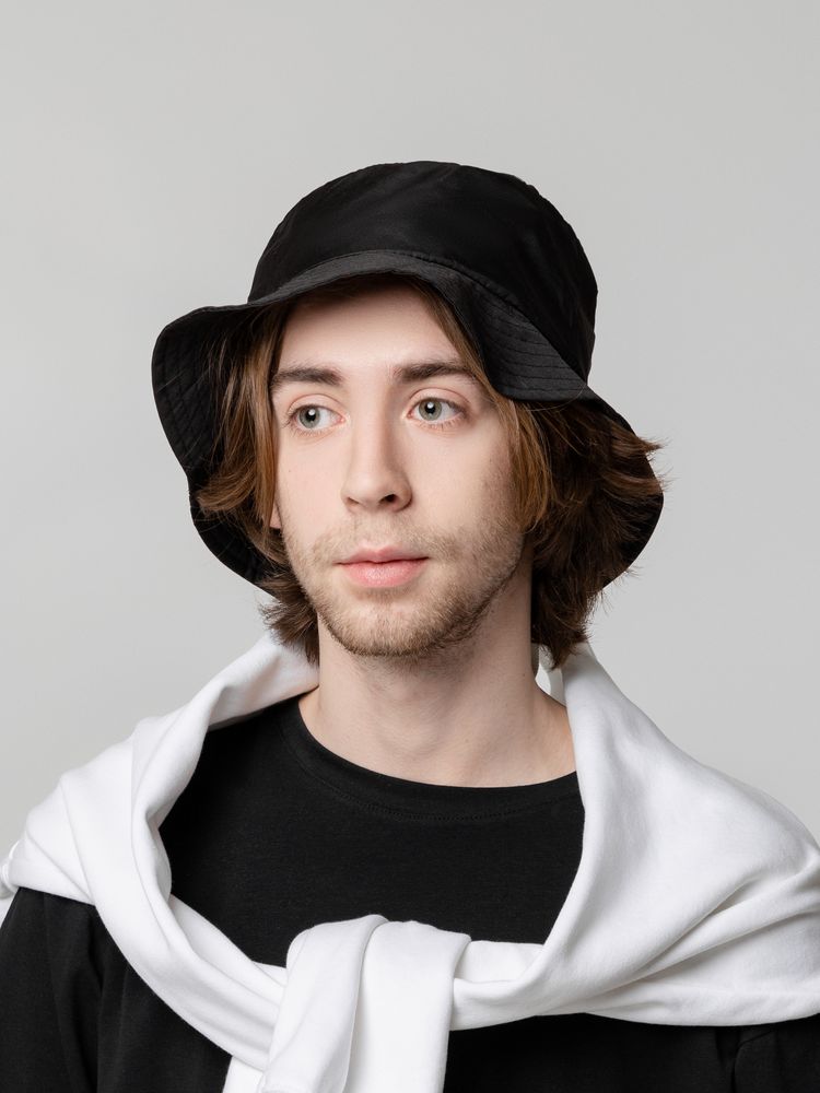 Панама складная Orust, черная, с водоотталкивающей пропиткой / Миниатюра WWW (1000)