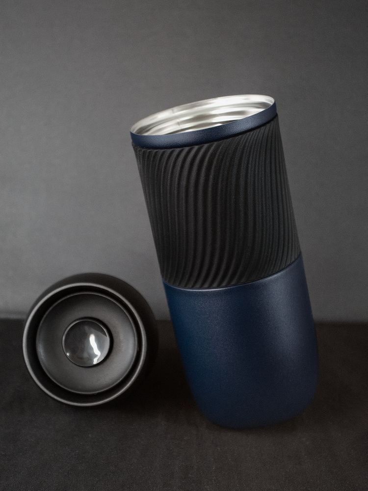 Термостакан Hub, темно-синий / Миниатюра WWW (1000)