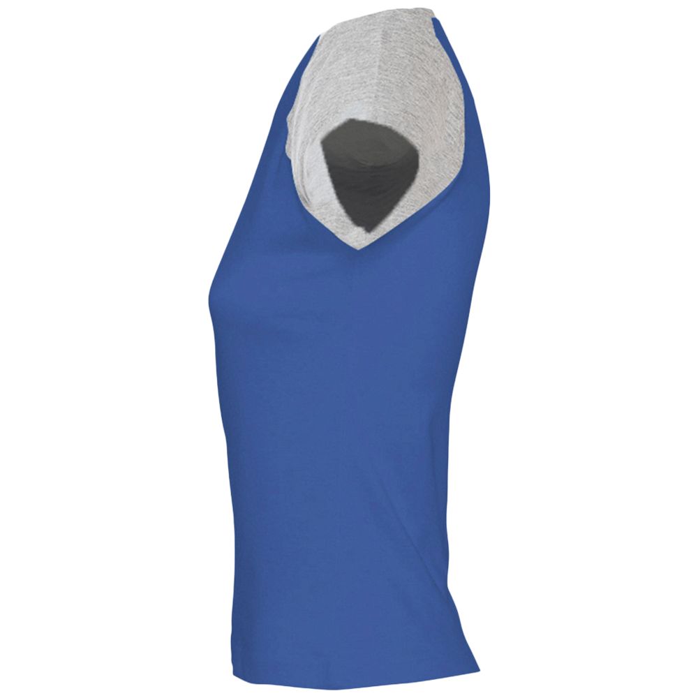 Футболка женская Milky 150, ярко-синяя с серым меланжем / Миниатюра WWW (1000)