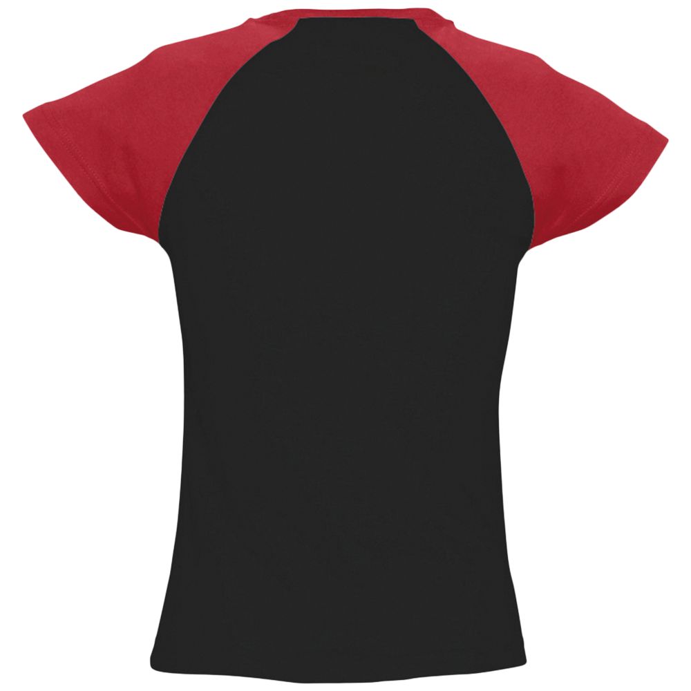 Футболка женская Milky 150, черная с красным / Миниатюра WWW (1000)