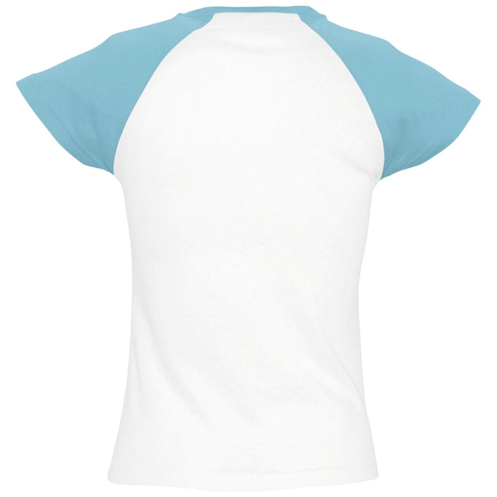 Футболка женская Milky 150, белая с голубым / Миниатюра WWW (1000)