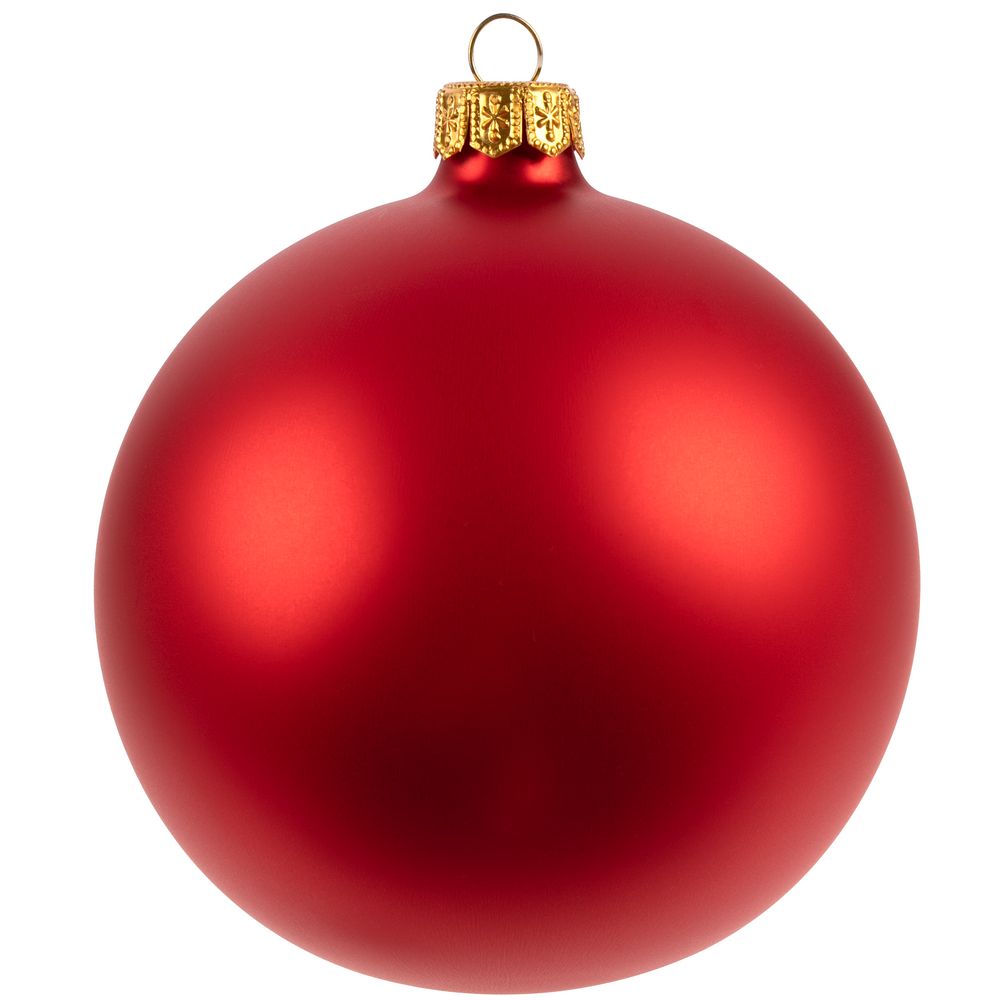 Елочный шар Gala Matt в коробке, красный, 10 см