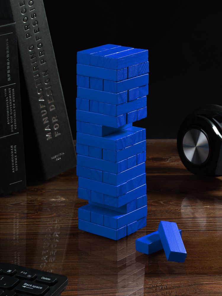 Игра «Деревянная башня мини», синяя / Миниатюра WWW (1000)