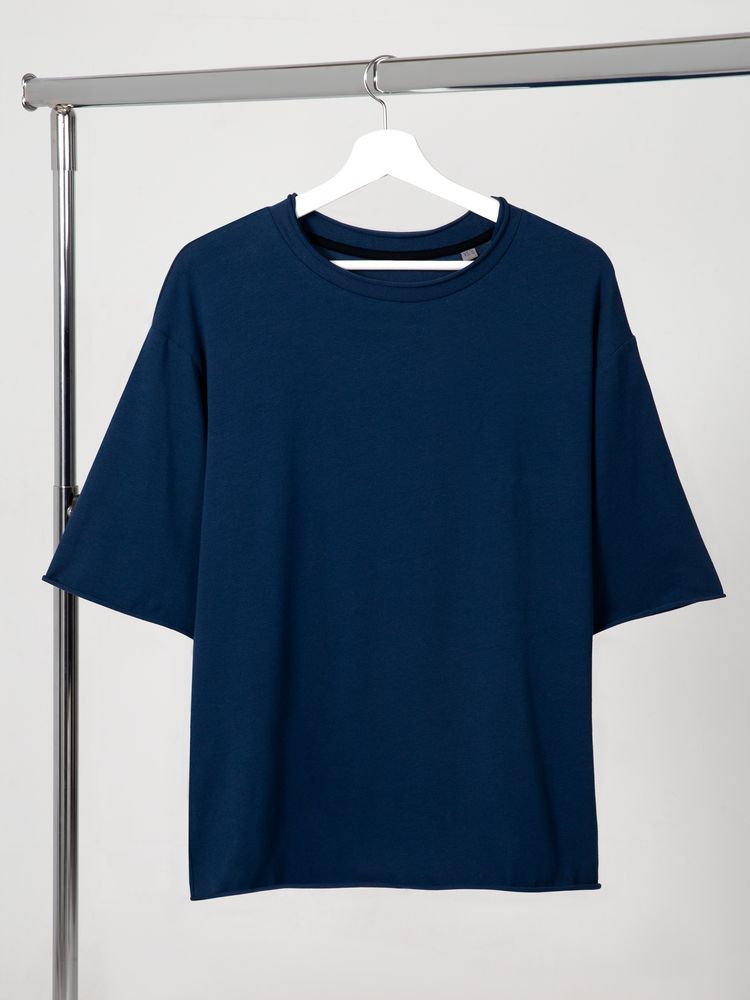 Футболка оверсайз Vozduh 2.0, темно-синяя / Миниатюра WWW (1000)