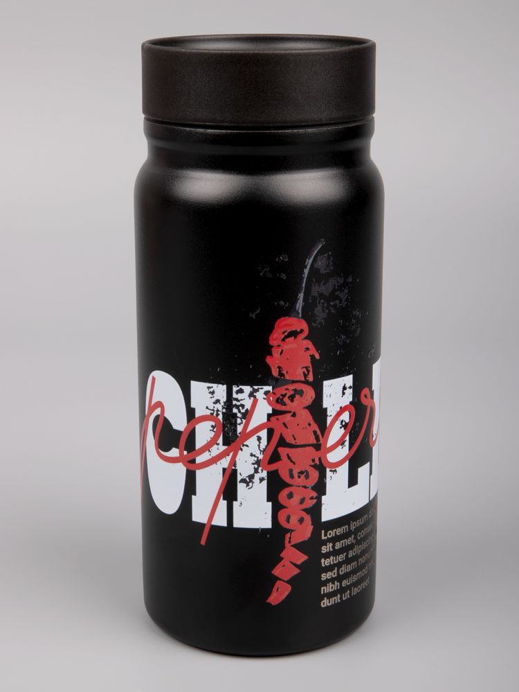 Термостакан Hardproof, черный / Миниатюра нанесения (1000)