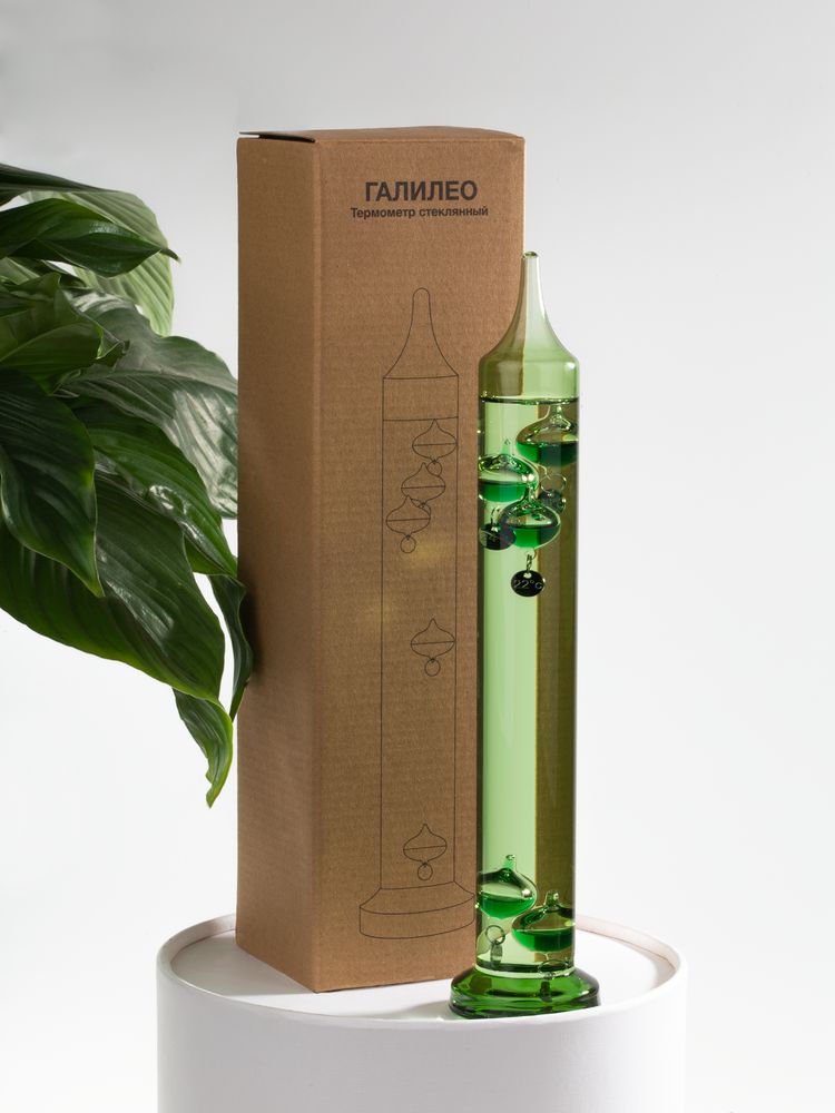 Термометр стеклянный «Галилео», зеленый / Миниатюра WWW (1000)